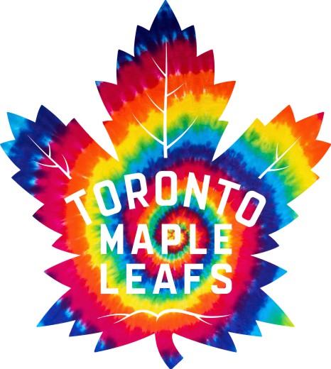 Toronto Maple Leaves rainbow spiral tie-dye logo vinyl decal